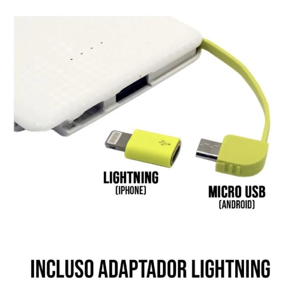 Power Bank 10000mAh Portátil, Carregamento Rápido Compacto Leve, Bateria Externa Para Celular Emergência