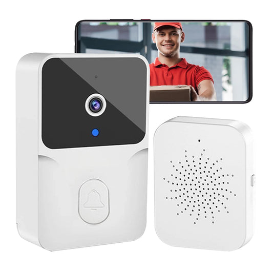 Campainha Inteligente Wi-Fi com Visor LCD e Câmera, Notificações no Celular para Segurança Residencial