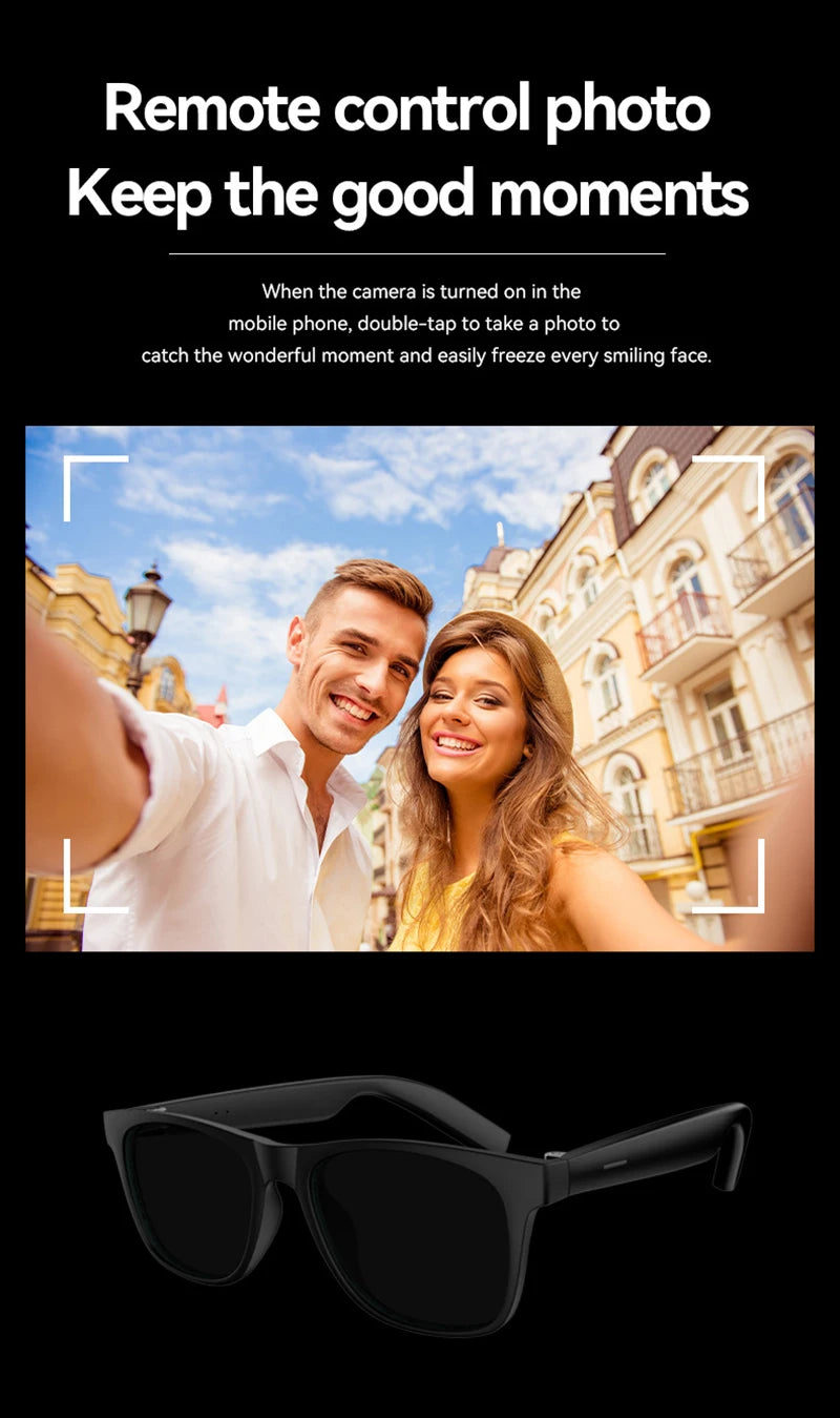 Óculos Inteligentes Xiaomi 8K Touch com Assistente de Voz IA, Bluetooth, Gravação de Vídeo e Controle Remoto, Câmera 1200W Pixels para Homens e Mulheres, Óculos com IA