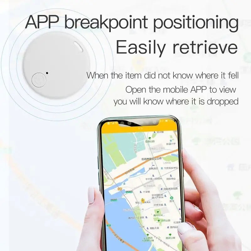Mini Localizador GPS com Alarme Antiperda, Chaveiro Inteligente Compatível com Bluetooth, Rastreador para Carteira, Cachorro, Animal de Estimação, Criança e Localizador de Chaves
