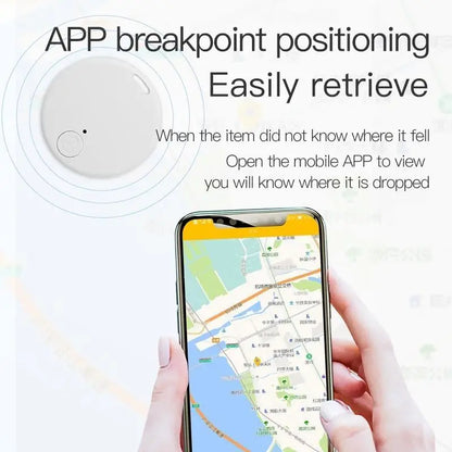 Mini Localizador GPS com Alarme Antiperda, Chaveiro Inteligente Compatível com Bluetooth, Rastreador para Carteira, Cachorro, Animal de Estimação, Criança e Localizador de Chaves