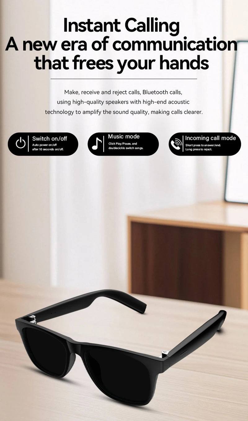 Óculos Inteligentes Xiaomi 8K Touch com Assistente de Voz IA, Bluetooth, Gravação de Vídeo e Controle Remoto, Câmera 1200W Pixels para Homens e Mulheres, Óculos com IA