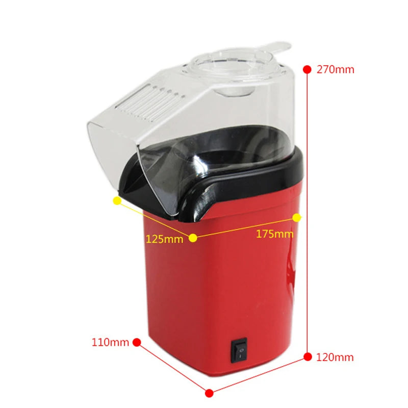 Máquina Elétrica de Pipoca Doméstica 220V 110V, Mini Máquina Automática de Fazer Pipoca com Ar Quente para Uso Doméstico DIY, Cozinha, Presente para Crianças