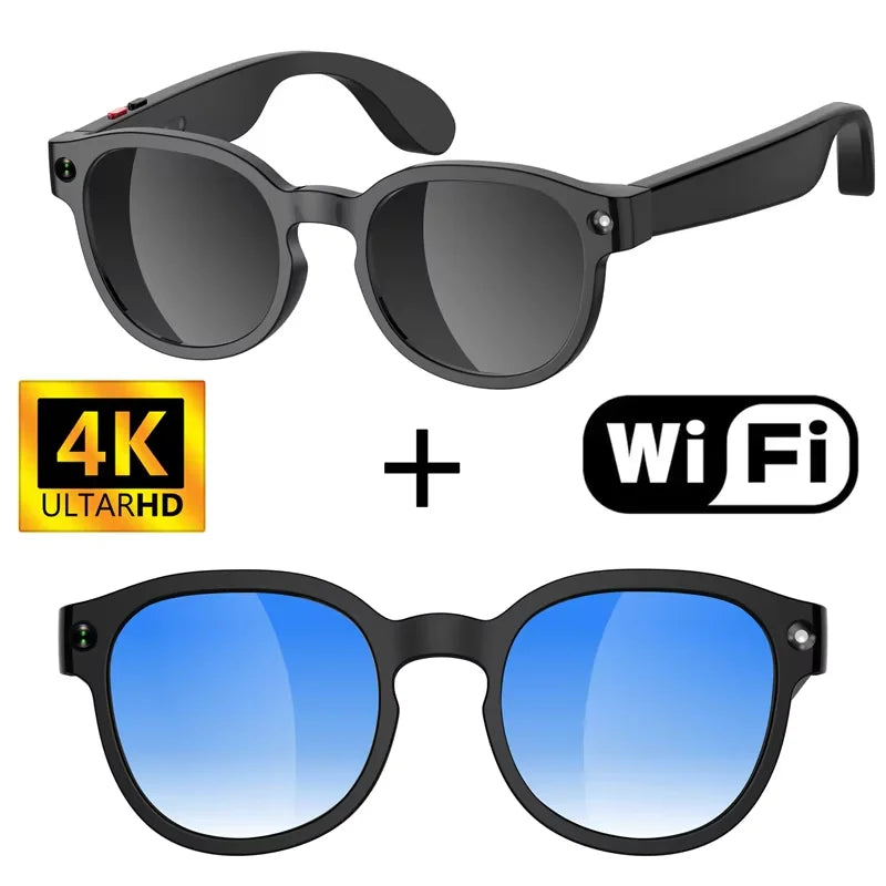 Óculos Inteligentes Xiaomi 8K Touch com Assistente de Voz IA, Bluetooth, Gravação de Vídeo e Controle Remoto, Câmera 1200W Pixels para Homens e Mulheres, Óculos com IA