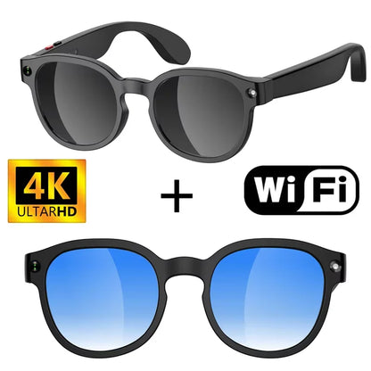 Óculos Inteligentes Xiaomi 8K Touch com Assistente de Voz IA, Bluetooth, Gravação de Vídeo e Controle Remoto, Câmera 1200W Pixels para Homens e Mulheres, Óculos com IA