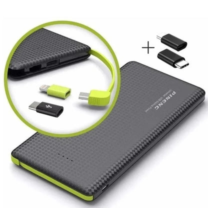 Power Bank 10000mAh Portátil, Carregamento Rápido Compacto Leve, Bateria Externa Para Celular Emergência