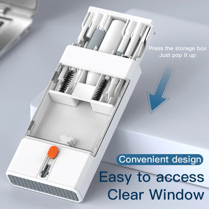 Kit de Limpeza Eletrônica Multifuncional 22 em 1 com Limpadores para Fones Bluetooth, Escovas para Porta de Carregamento e Ferramentas para Limpeza de Teclado